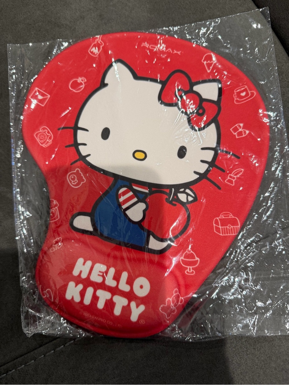Hello Kitty Red and White Mouse Pad with Wrist Rest